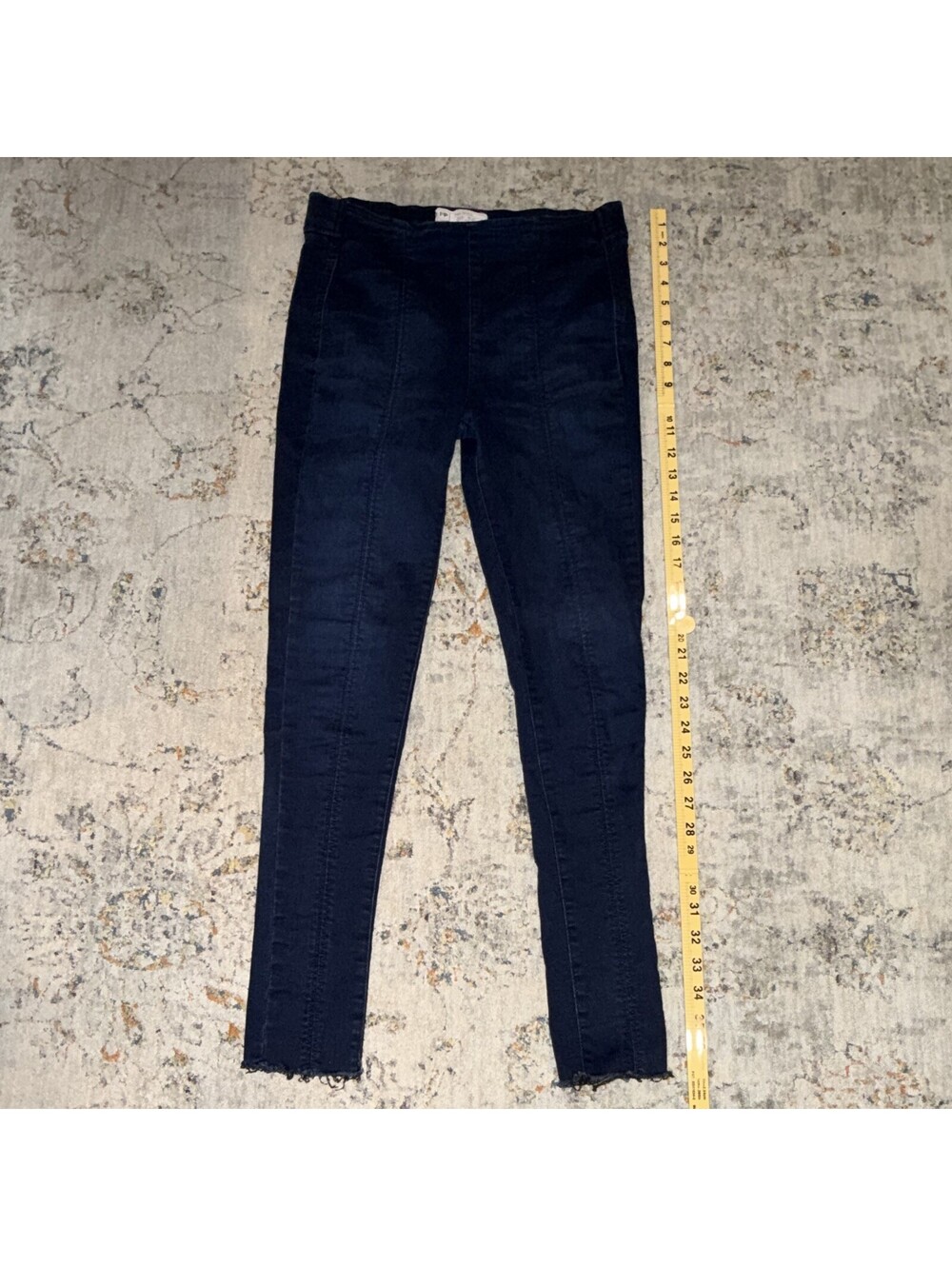 Free People Women’s Skinny Jeans Dark Wash Blue Cotton Stretch 5-Pocket 27 A226